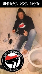 ANTIFA Einpissen